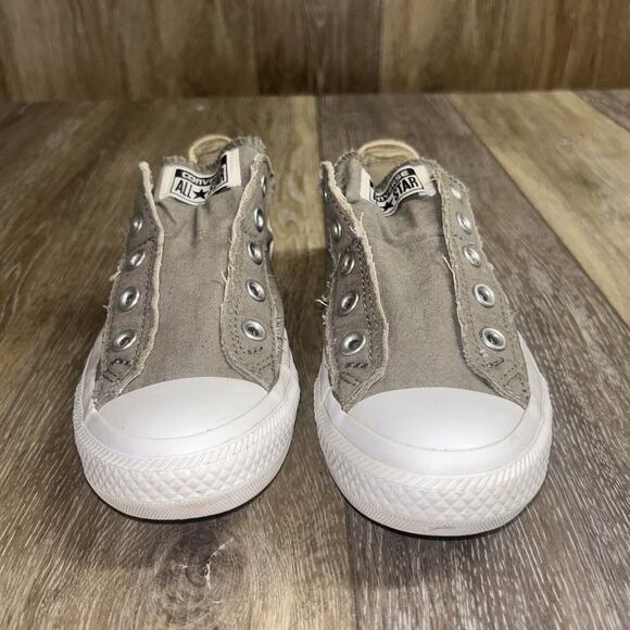 Converse Chuck Taylor All Star Grey Slip On Sneaker Shoes US Youth 4 / M 4 / W 6 - Picture 3 of 11